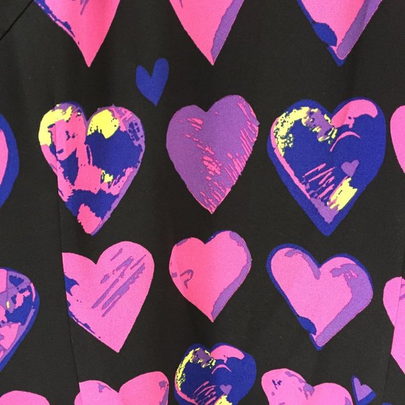 Versace for H&M black flapper heart silk dress - 6 - Picture 6 of 8